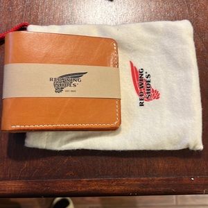 Red Wing bifold wallet vegetable tanned leather.